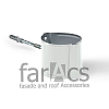 FarAcs: Крепление трубы на кирпич 125/90 Ral 9003