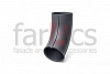 FarAcs PREMIUM: Отвод трубы 125/90 MATT Ral 7024