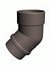 Колено 45 ПВХ водостока Docke LUX Шоколад